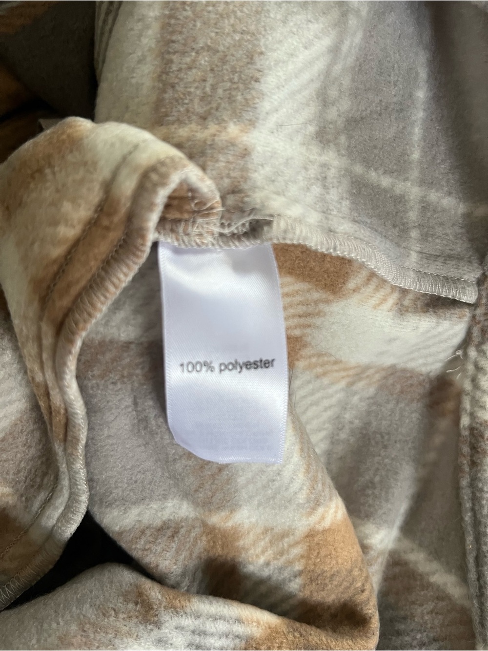 Maurices Fall Taupe Gray Plaid Flannel Button Down Shirt Harvest Autumn Style - Picture 6 of 6